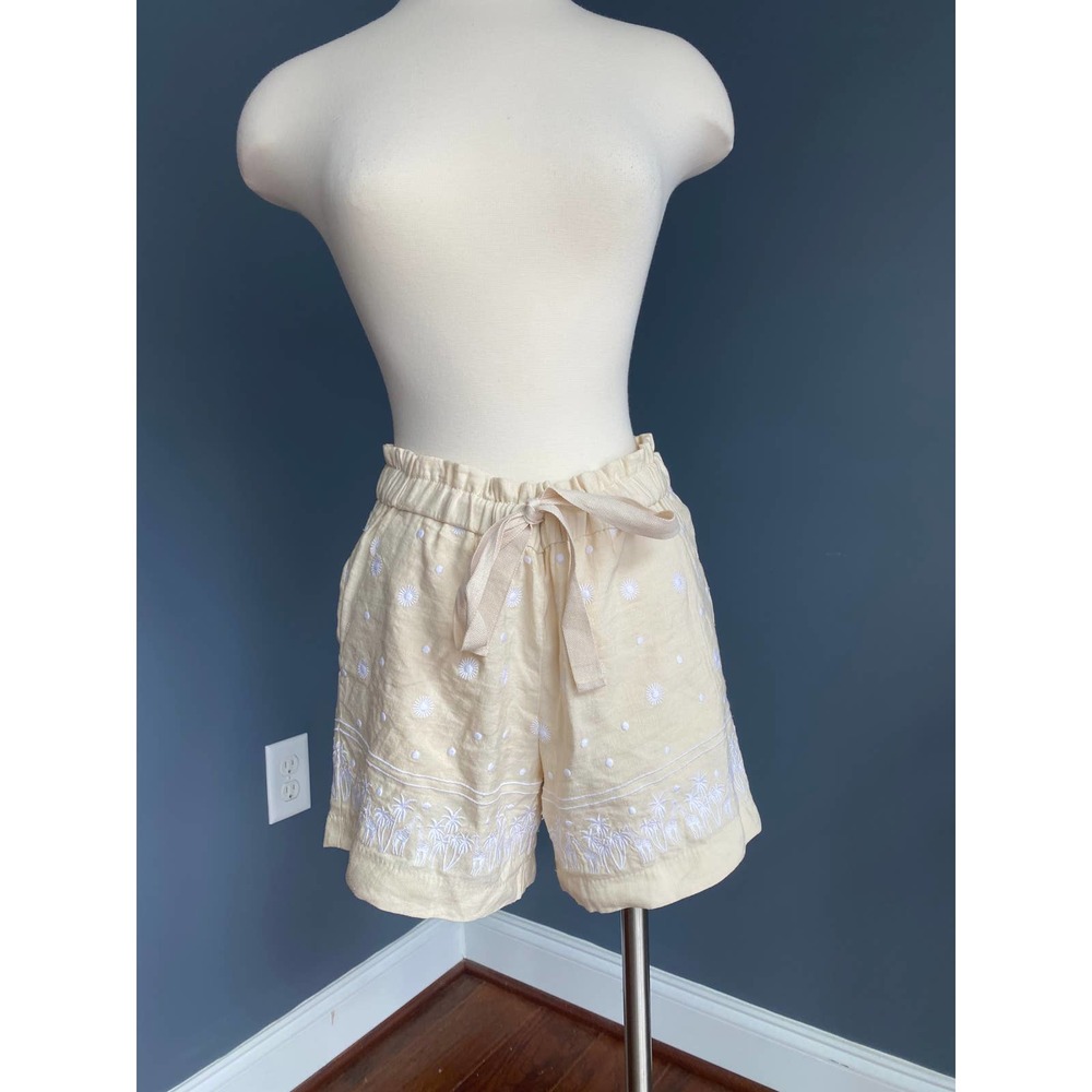 Loft palm tree linen shorts